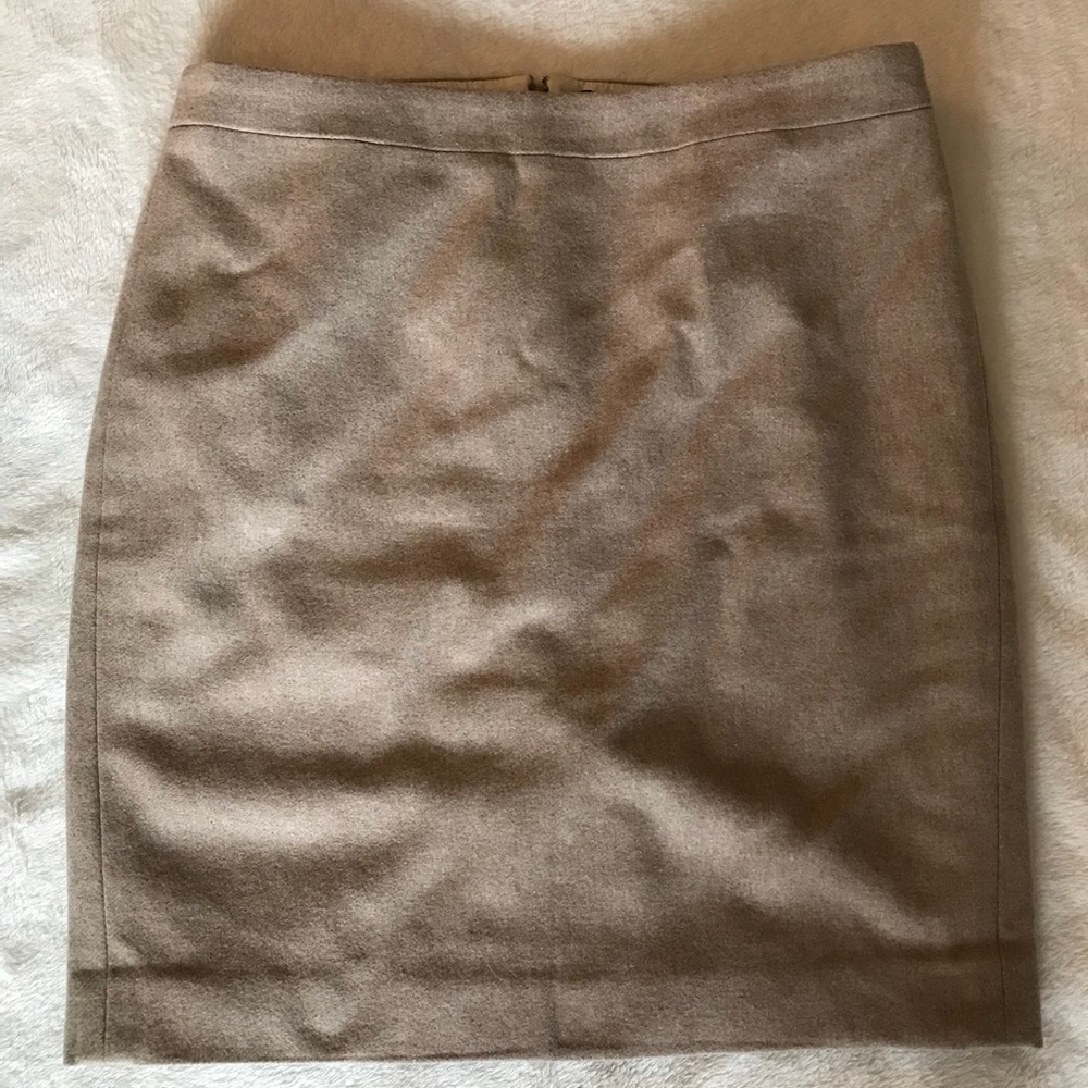 Tan J Crew Pencil Skirt